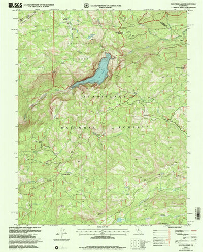 United States Geological Survey Donnell Lake, CA (2001, 24000-Scale) digital map