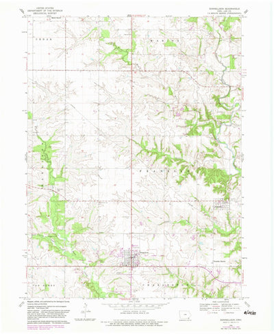 United States Geological Survey Donnellson, IA (1968, 24000-Scale) digital map
