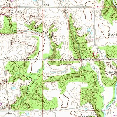 United States Geological Survey Donnellson, IA (1968, 24000-Scale) digital map