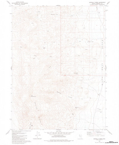United States Geological Survey Donnelly Creek, NV (1980, 24000-Scale) digital map