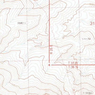United States Geological Survey Donnelly Creek, NV (1980, 24000-Scale) digital map