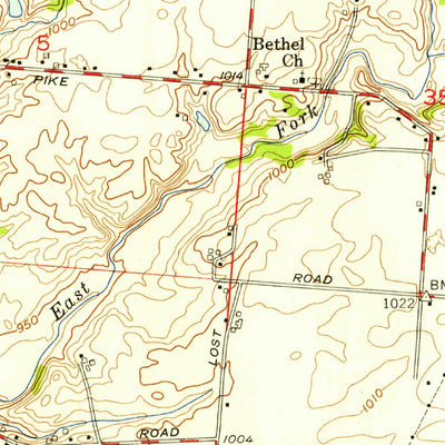 United States Geological Survey Donnelsville, OH (1955, 24000-Scale) digital map