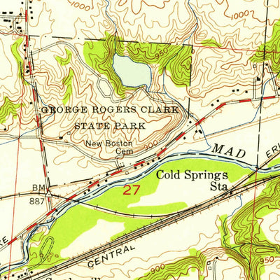 United States Geological Survey Donnelsville, OH (1955, 24000-Scale) digital map