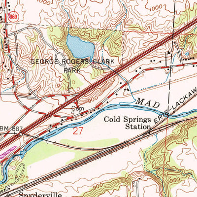 United States Geological Survey Donnelsville, OH (1965, 24000-Scale) digital map