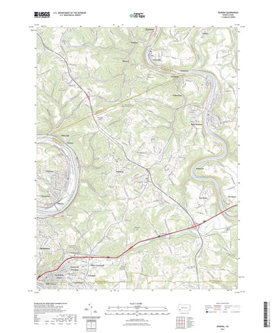 United States Geological Survey Donora, PA (2023, 24000-Scale) digital map