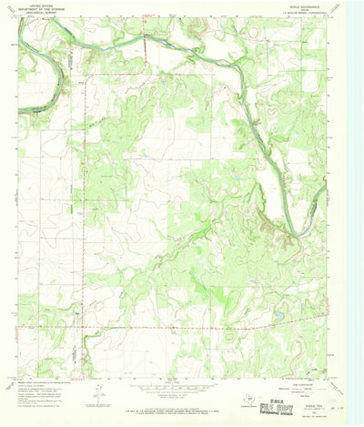 United States Geological Survey Doole, TX (1967, 24000-Scale) digital map