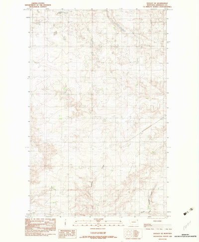 United States Geological Survey Dooley SE, MT (1983, 24000-Scale) digital map