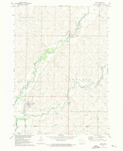 United States Geological Survey Doon, IA (1971, 24000-Scale) digital map