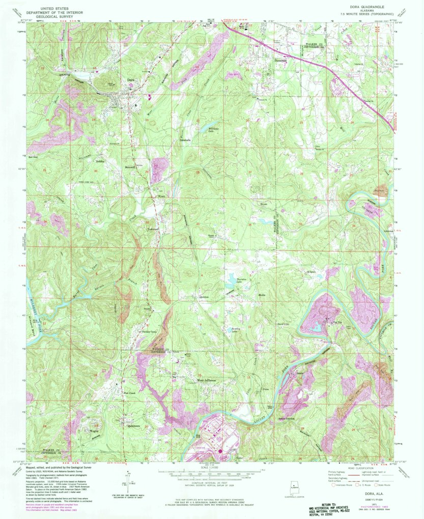 Dora, AL (1971, 24000-Scale) Map by United States Geological Survey ...