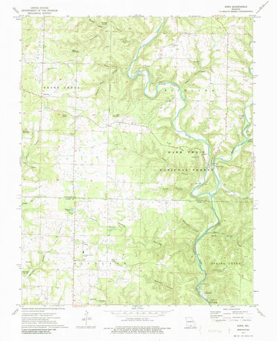 United States Geological Survey Dora, MO (1973, 24000-Scale) digital map