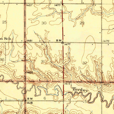 United States Geological Survey Dorchester, NE (1940, 62500-Scale) digital map