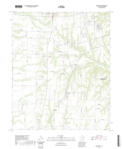 United States Geological Survey Dorchester, TX (2022, 24000-Scale) digital map