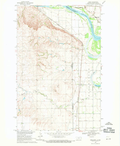 United States Geological Survey Dore, ND-MT (1968, 24000-Scale) digital map