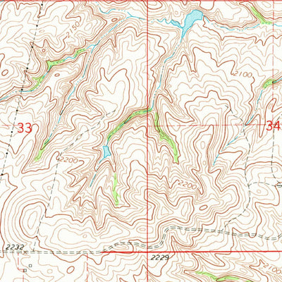 United States Geological Survey Dore, ND-MT (1968, 24000-Scale) digital map