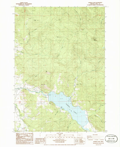 United States Geological Survey Dorena Lake, OR (1986, 24000-Scale) digital map