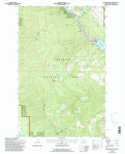 United States Geological Survey Doris Mountain, MT (1994, 24000-Scale) digital map