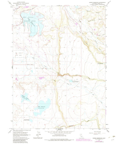 United States Geological Survey Dorris Reservoir, CA (1963, 24000-Scale) digital map