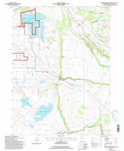 United States Geological Survey Dorris Reservoir, CA (1993, 24000-Scale) digital map