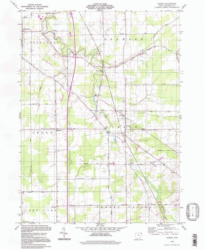 United States Geological Survey Dorset, OH (1994, 24000-Scale) digital map