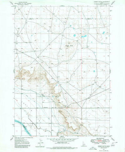 United States Geological Survey Dorsey Butte, ID (1947, 24000-Scale) digital map
