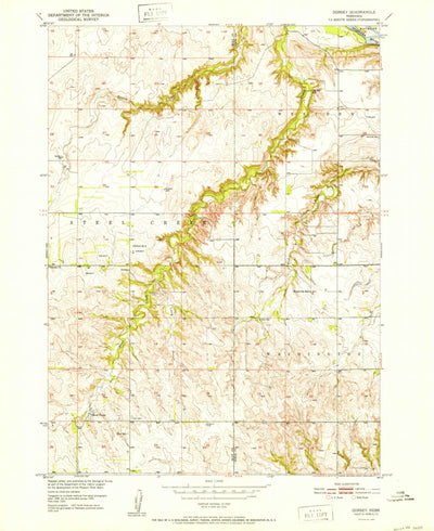 United States Geological Survey Dorsey, NE (1952, 24000-Scale) digital map