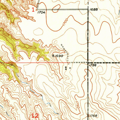 United States Geological Survey Dorsey, NE (1952, 24000-Scale) digital map