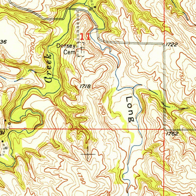 United States Geological Survey Dorsey, NE (1952, 24000-Scale) digital map