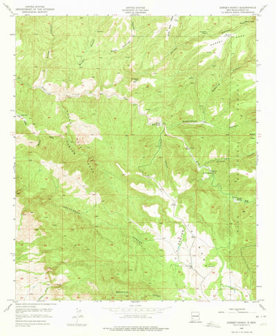 United States Geological Survey Dorsey Ranch, NM (1950, 24000-Scale) digital map