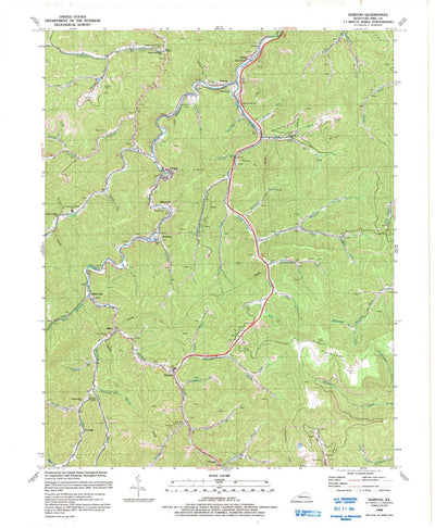 United States Geological Survey Dorton, KY (1992, 24000-Scale) digital map