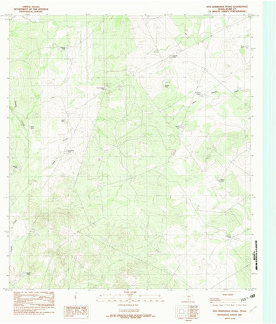 United States Geological Survey Dos Hermanos Peaks, TX (1982, 24000-Scale) digital map