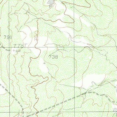 United States Geological Survey Dos Hermanos Peaks, TX (1982, 24000-Scale) digital map