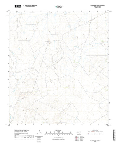 United States Geological Survey Dos Hermanos Peaks, TX (2022, 24000-Scale) digital map