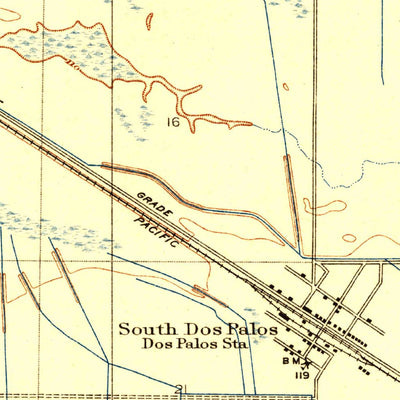 United States Geological Survey Dos Palos, CA (1922, 31680-Scale) digital map
