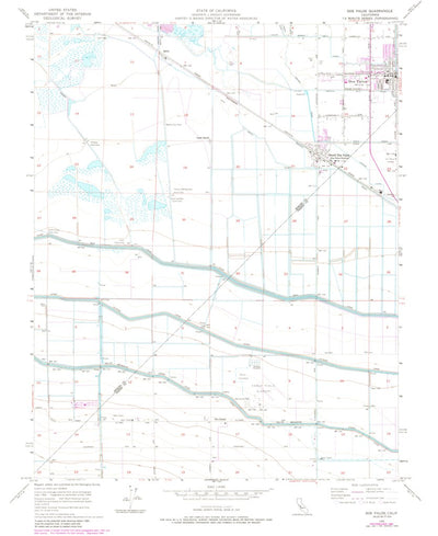 United States Geological Survey Dos Palos, CA (1956, 24000-Scale) digital map