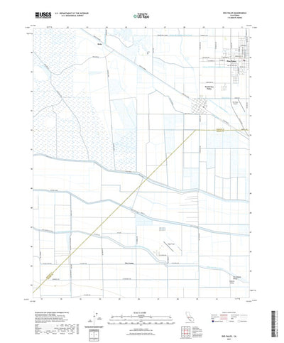 United States Geological Survey Dos Palos, CA (2021, 24000-Scale) digital map