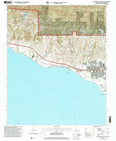 United States Geological Survey Dos Pueblos Canyon, CA (1995, 24000-Scale) digital map