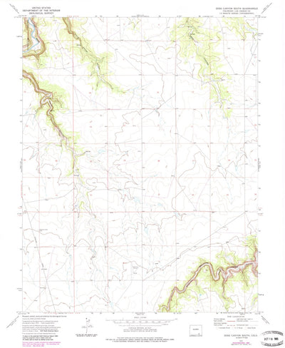 United States Geological Survey Doss Canyon South, CO (1972, 24000-Scale) digital map