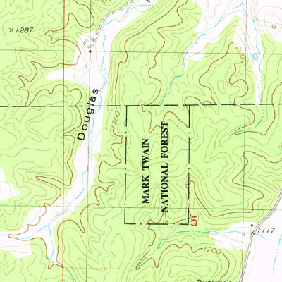 United States Geological Survey Doss, MO (1981, 24000-Scale) digital map