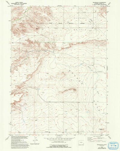 United States Geological Survey Doty Hill, WY (1950, 24000-Scale) digital map