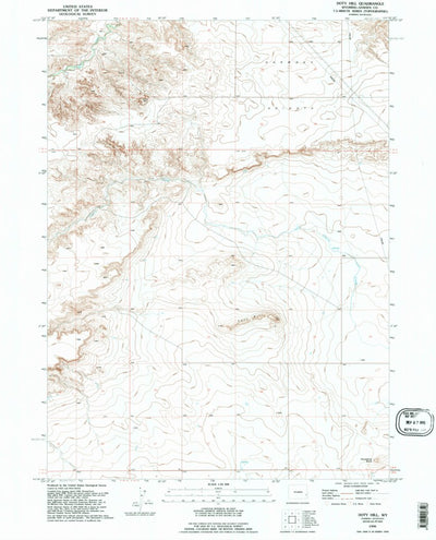 United States Geological Survey Doty Hill, WY (1990, 24000-Scale) digital map