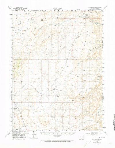 United States Geological Survey Doty Mountain, WY (1957, 62500-Scale) digital map