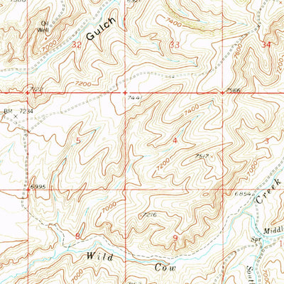 United States Geological Survey Doty Mountain, WY (1957, 62500-Scale) digital map