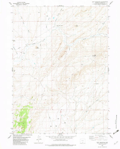United States Geological Survey Doty Mountain, WY (1982, 24000-Scale) digital map