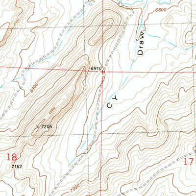 United States Geological Survey Doty Mountain, WY (1982, 24000-Scale) digital map
