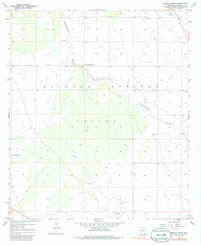 United States Geological Survey Double Adobe, AZ (1958, 24000-Scale) digital map