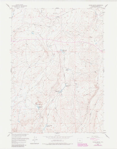 United States Geological Survey Double Butte, WY (1957, 24000-Scale) digital map