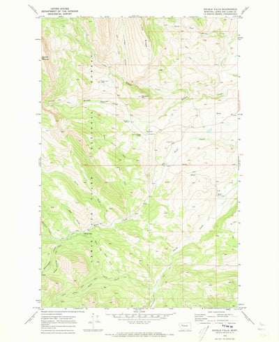 United States Geological Survey Double Falls, MT (1970, 24000-Scale) digital map