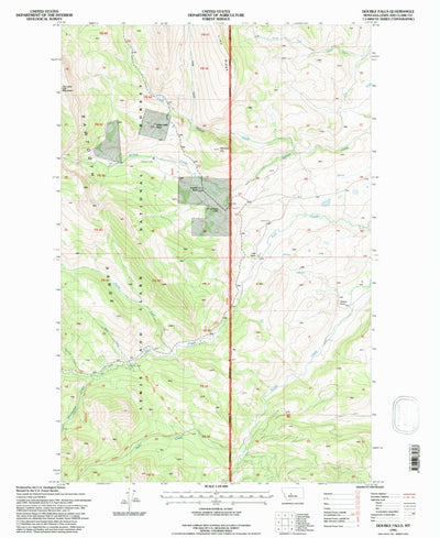 United States Geological Survey Double Falls, MT (1995, 24000-Scale) digital map