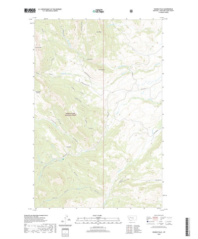 United States Geological Survey Double Falls, MT (2020, 24000-Scale) digital map