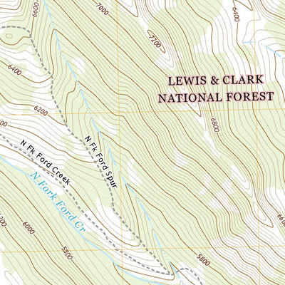United States Geological Survey Double Falls, MT (2020, 24000-Scale) digital map